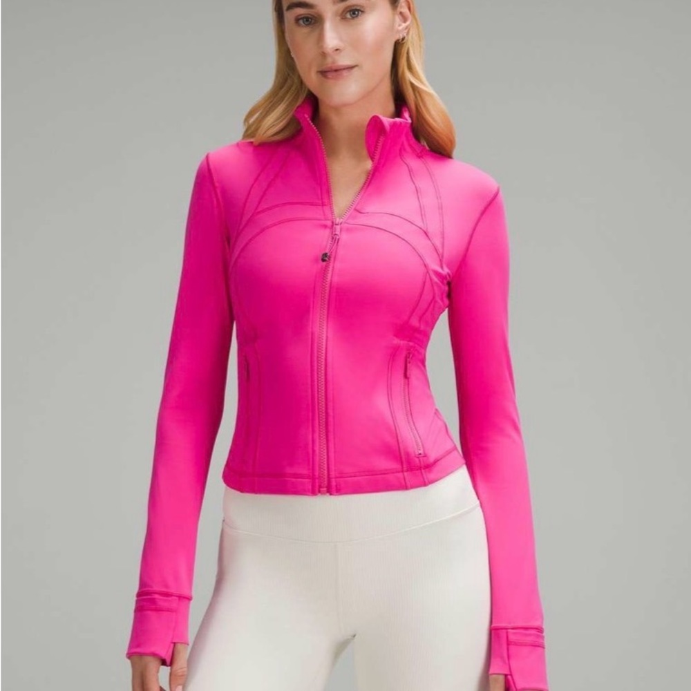 Lululemon Define Cropped Jacket *Nulu, Size 10, Sonic Pink